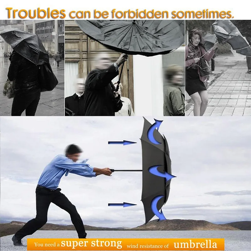 Зонт TOPX складной унисекс большой зонт от дождя и ветра уличный|umbrella men rain|big