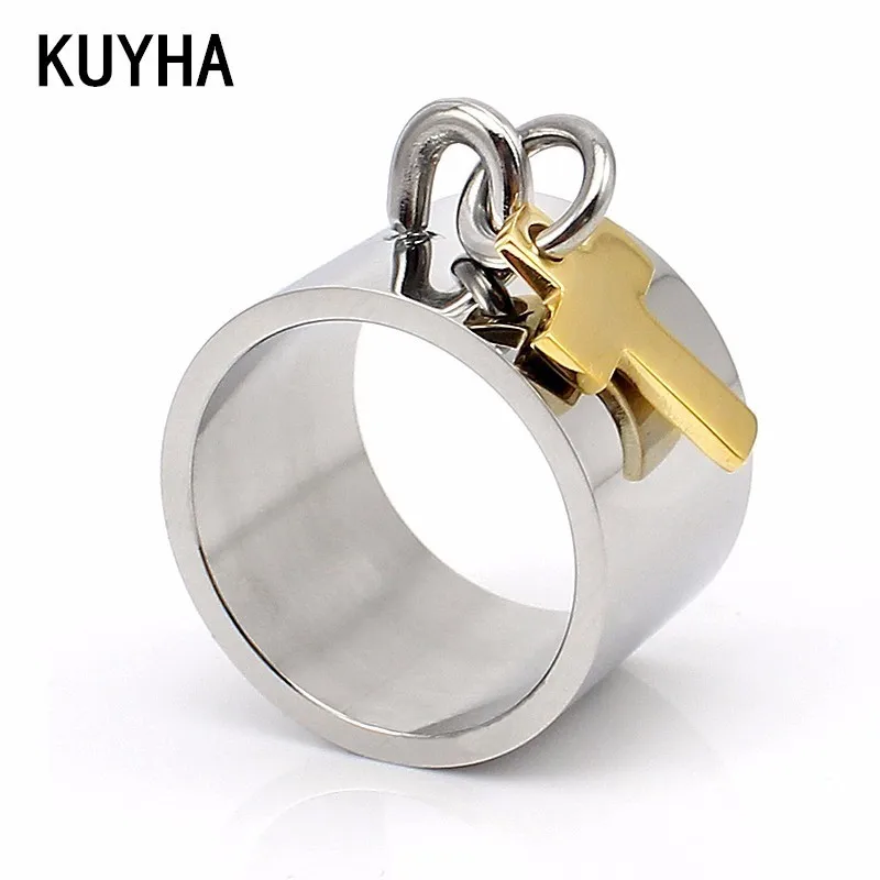 Новинка 2016 Леди Анель Titanium крест из нержавеющей стали Кольца группа костяшки