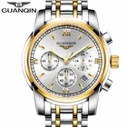 2021 GUANQIN мужские часы большой циферблат Hardlex кварцевые часы с защитой от царапин светящиеся мужские часы с датой модные наручные часы для мужчин