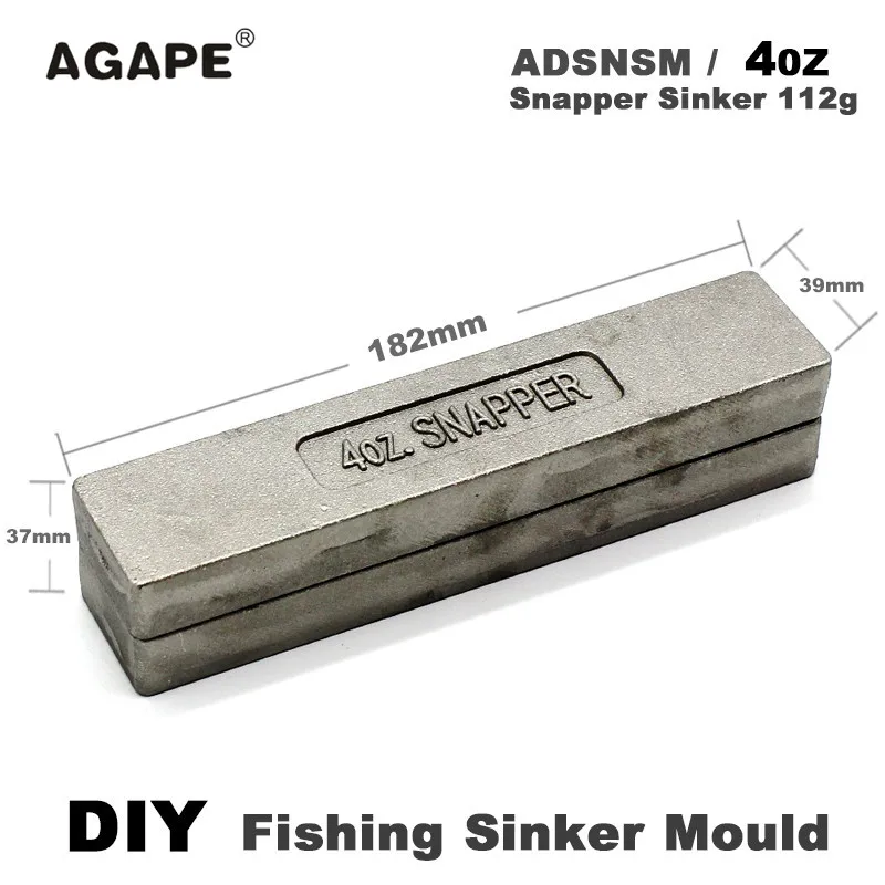 Agape DIY рыболовные снаппер грузило прессформы ADSNSM/4oz Snapper 112g 2 полостей|Рыболовные