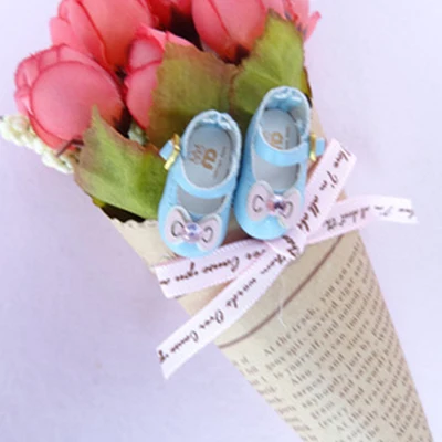 Обувь Blyth; Длина 2,5 см; кожаная обувь с бантом для 1/8; BJD OB27; обувь Blyth для кукол; аксессуары - Цвет: Синий