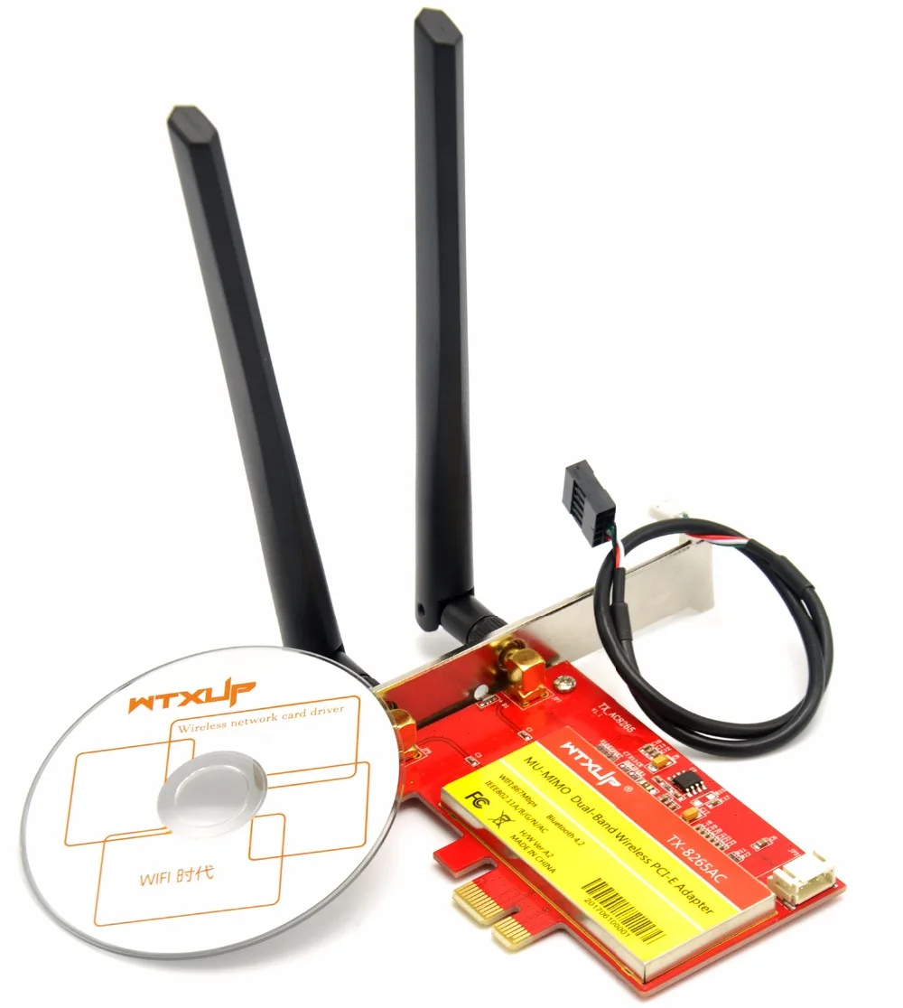 Беспроводной настольный адаптер PCI Express для Intel 8265AC 5 ГГц/2 4 ГГц 1200 Мбит/с 802.11ac Wi-Fi +