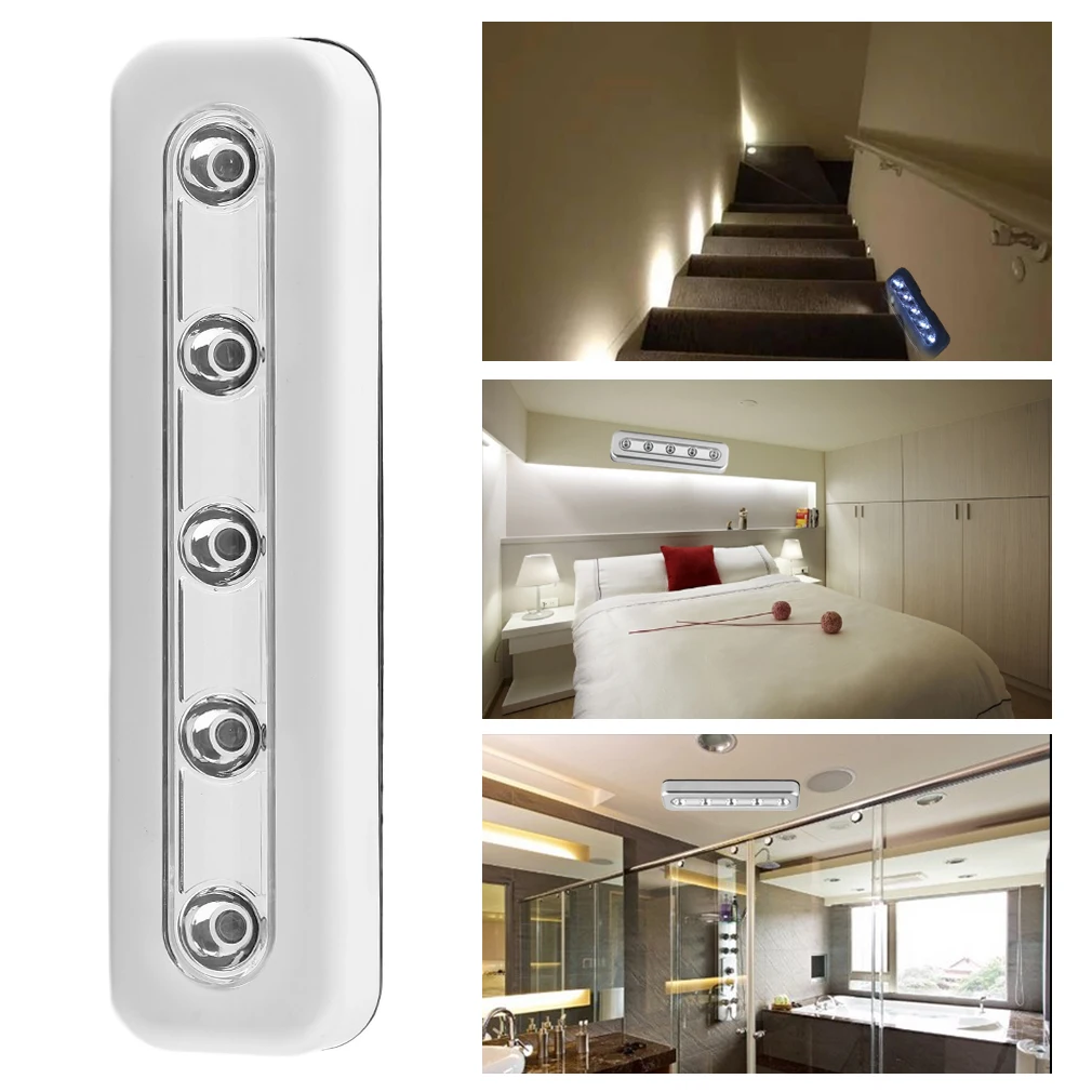 Новый настенный светильник ICOCO супер яркий беспроводной 5 светодиодов шкаф селфи