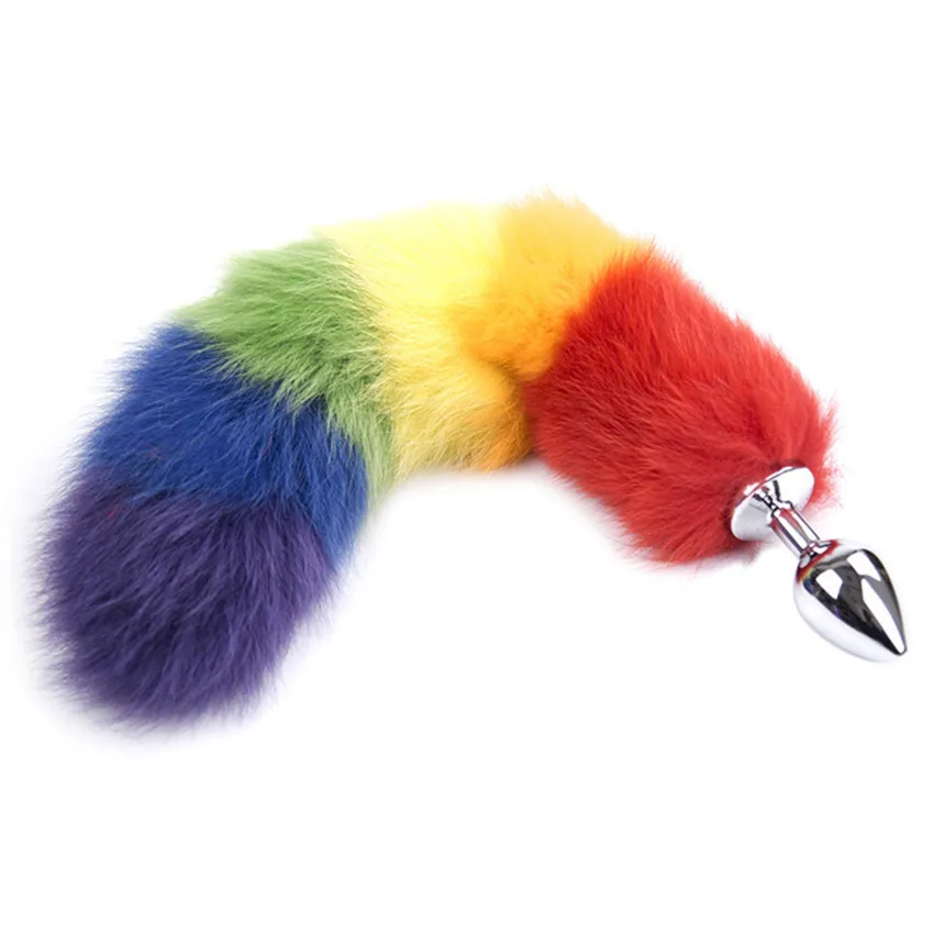 Tail Rainbow Color Fox Anal Plug Butt Silicone Or Metal Faux | Красота и здоровье