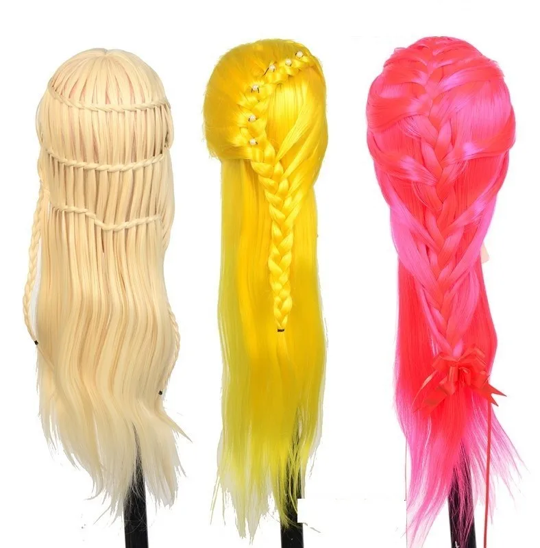 Горячая Распродажа манекен для головы коричневый волос голова парикмахера