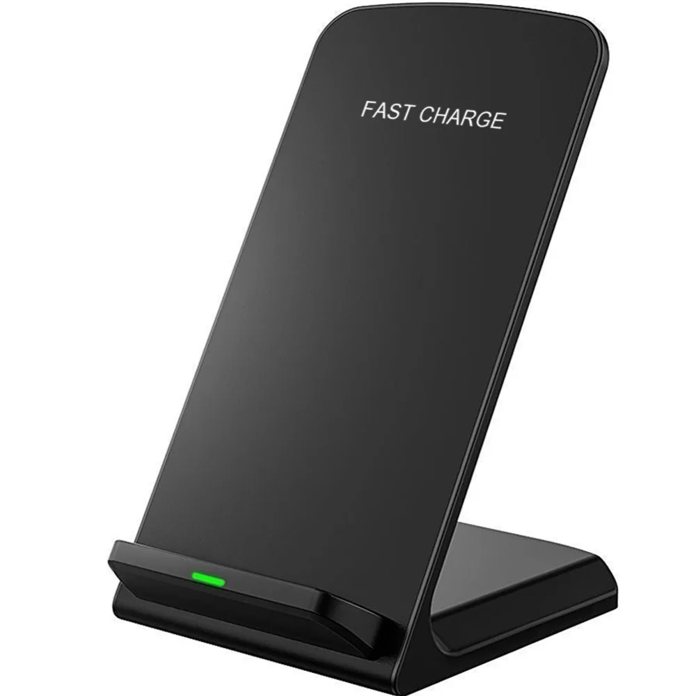 Qi Беспроводное зарядное устройство для iPhone X 8 Plus 2 катушки держатель быстрой