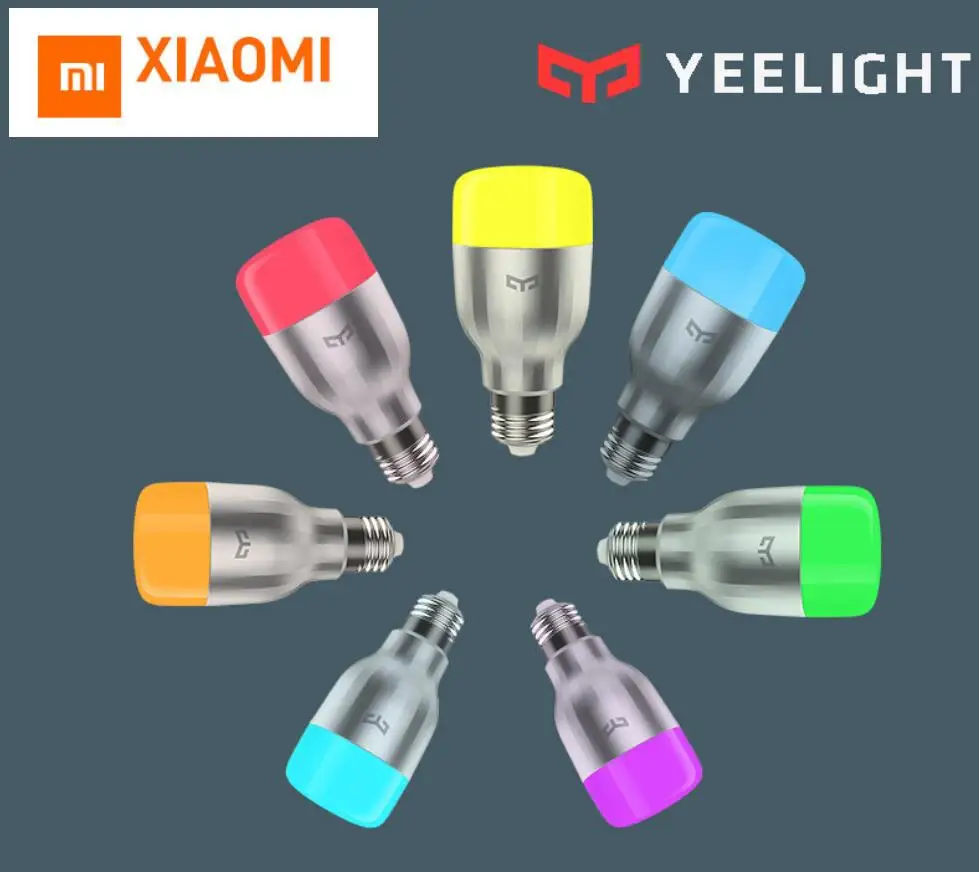 Xiaomi Yeelight Blue II светодиодная умная лампа (цвет) E27 9 Вт 600 люмен Mi Light смартфон WiFi Пульт