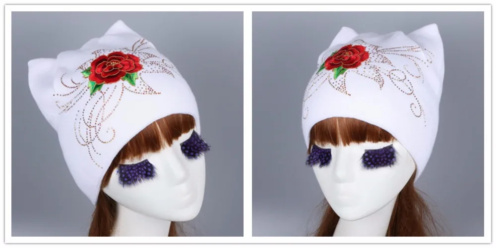Женская Мода Шерсть зимняя шапка с лисой норки помпоном Роскошные Skullies девушка красоты шапочки Женская Повседневная Осень