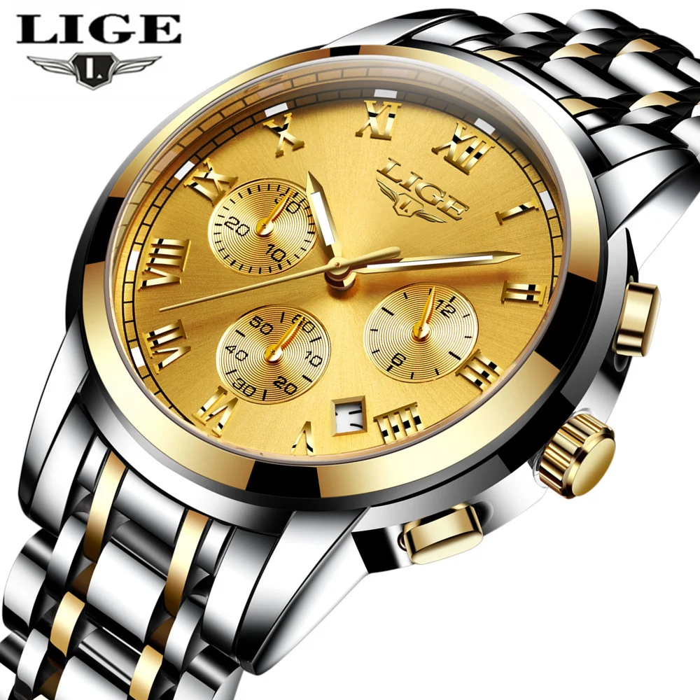 Роскошные мужские кварцевые наручные часы с хронографом часы|masc| |