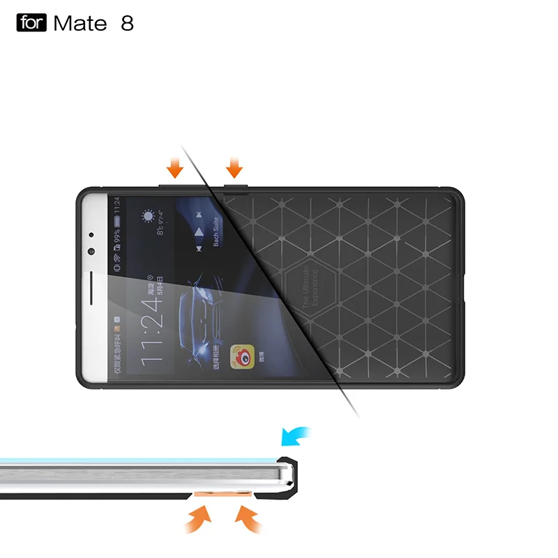 Phone Case for Huawei Mate 8 9 Slim Ultra Thin durable Anti-fingerprint Soft Brushed Cover Shell |