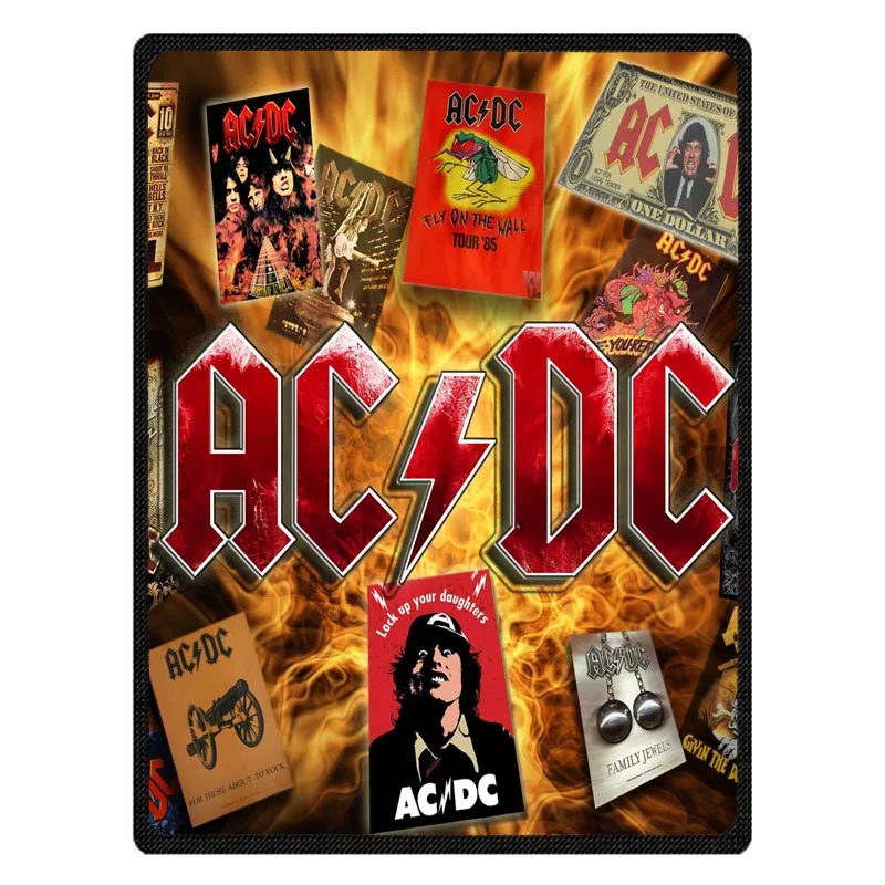 5 Супер мягкий фланелевый флис AC DC одеяла с рисунком на заказ диван покрытие зимнее теплое постельное белье детский плед - Цвет: 5