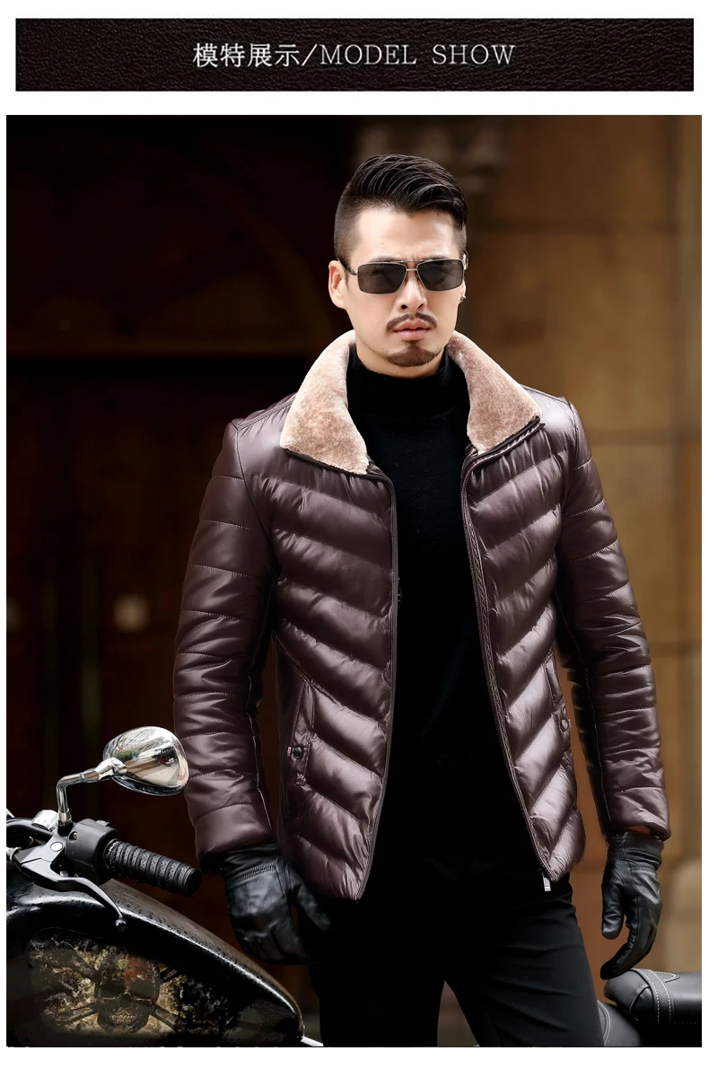 Новинка, L-4XL мотоциклетная куртка, теплая зимняя мужская кожаная куртка из овчины, Мужская Меховая куртка для отдыха, Мужская шерстяная куртка из натуральной кожи