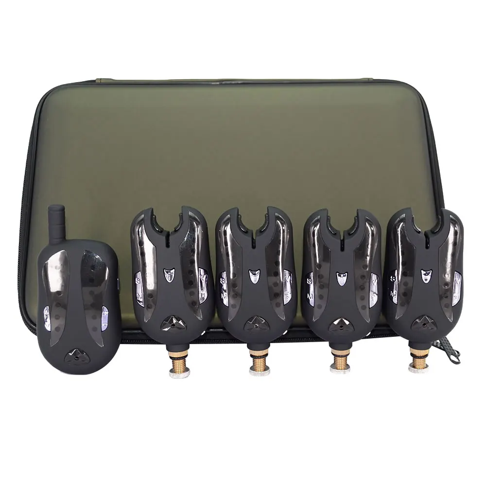 Карп рыбалка 16 LED свет в молнии защитный чехол сигнализация с приемником 1 + 4