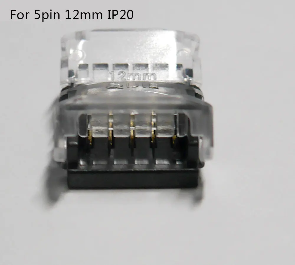 5pin 12mm for IP20 5 шт./лот 2pin 3pin 4pin 5pin 6pin Светодиодные ленты Разъем для 3528 5050 Светодиодные ленты для провода/ленты соединения Применение терминалы - Цвет: 5pin 12mm for IP20