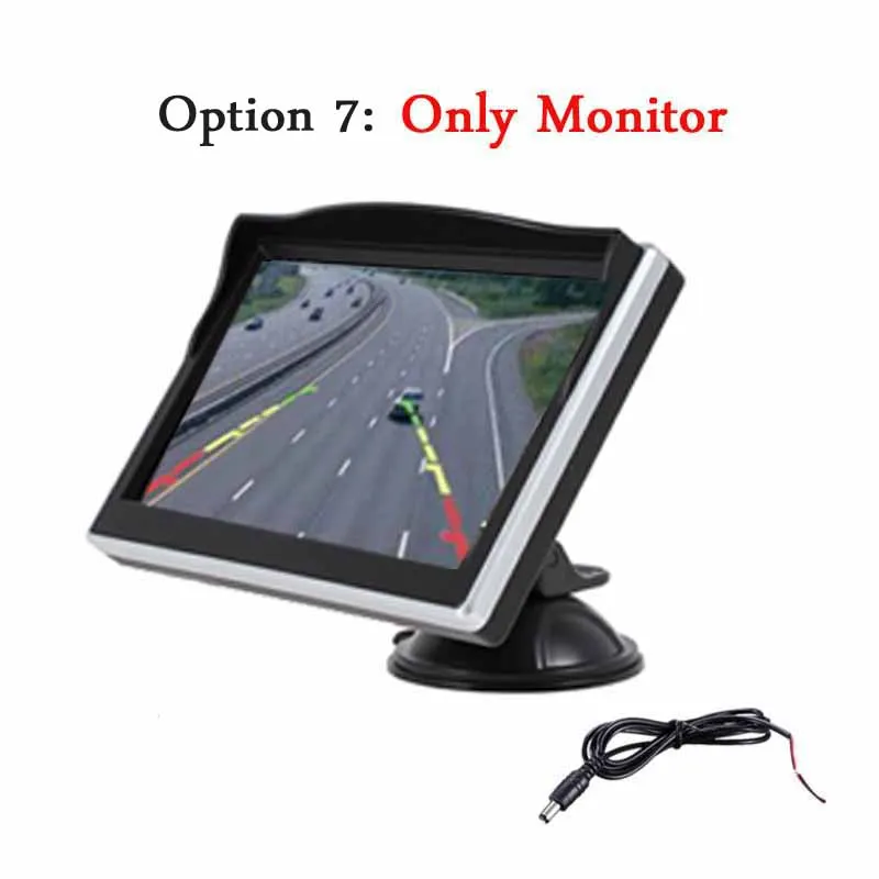 Option 7 Koorinwoo обновленный автомобильный парковочный комплект HD " откидной TFT светодиодный автомобильный монитор Dash камера заднего вида парковочный экран камера заднего хода - Название цвета: Option 7