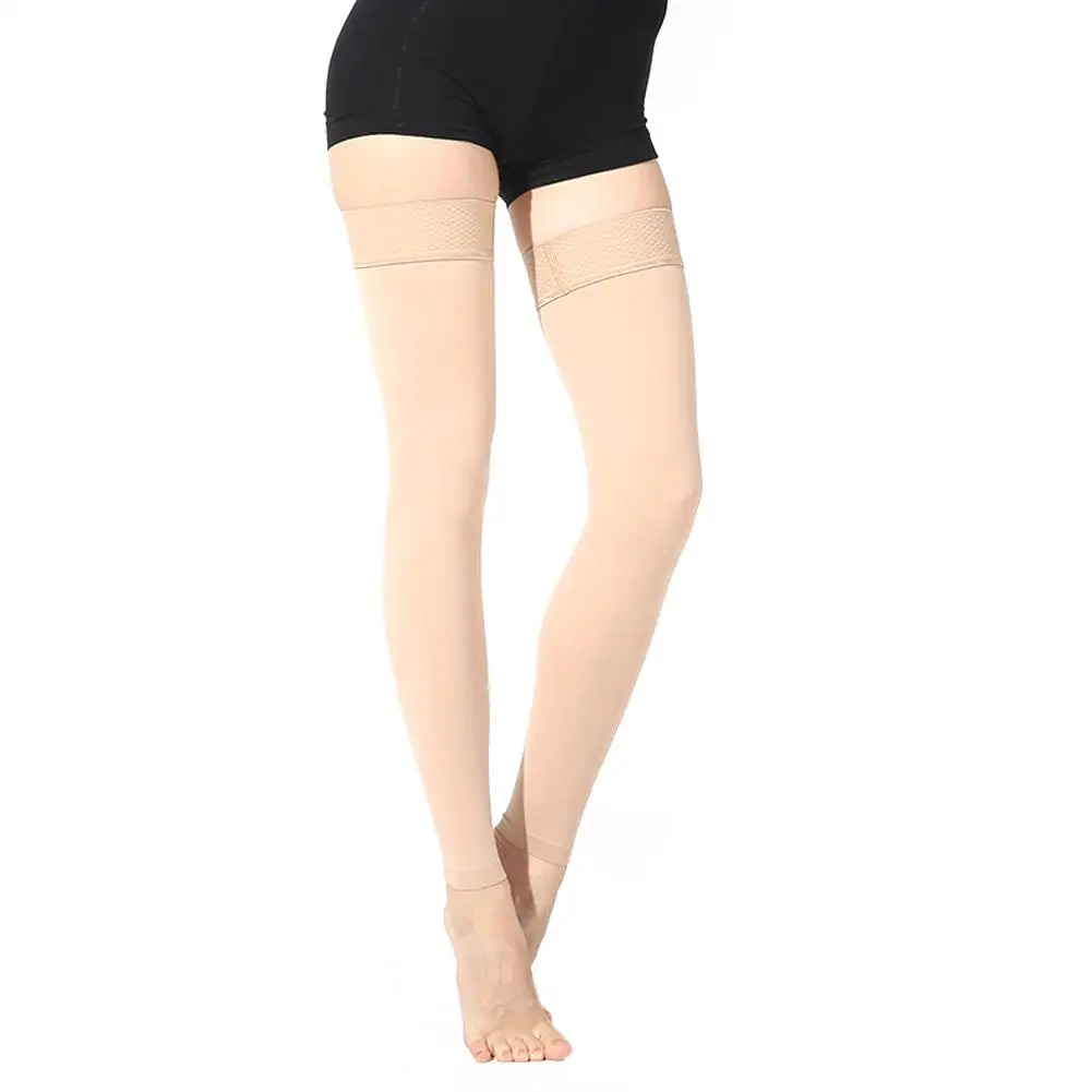 

Thigh High Compression Stockings Opaque Treatment Swelling Varicose Veins Edema