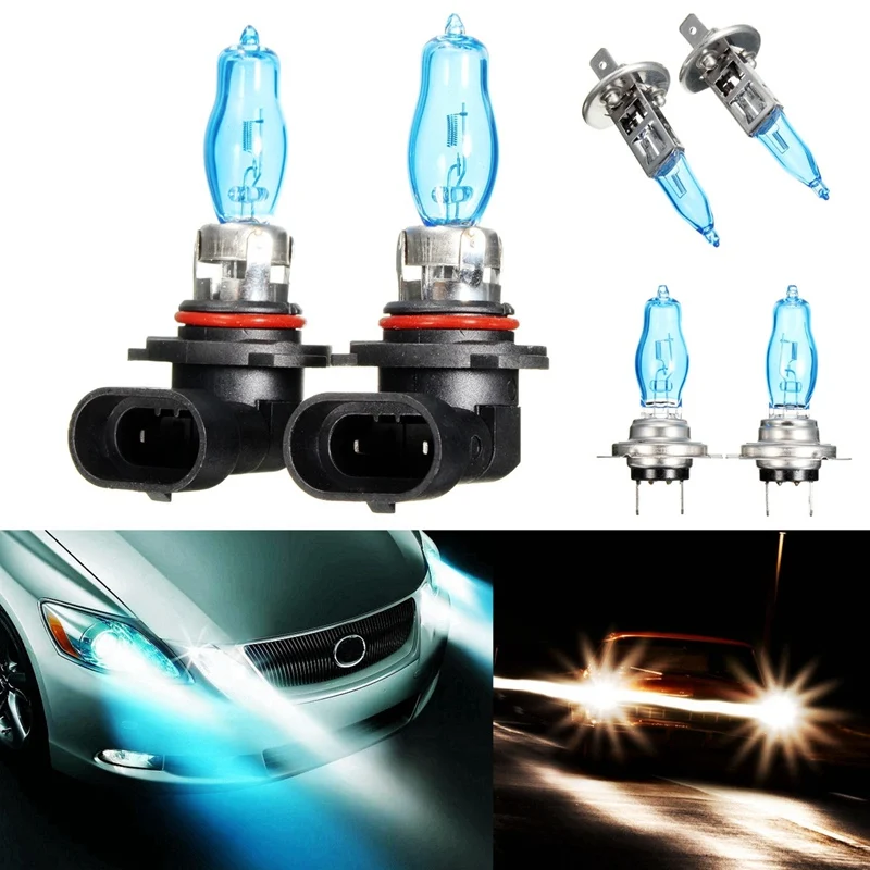 2 шт. H1/H3/H4/H7/H8/H11/HB3/HB4 6000K 12V 100W Белый вождение автомобиля, HOD, ксенон лампочка лампа светильник головной светильник автомобильные галогенные светильник