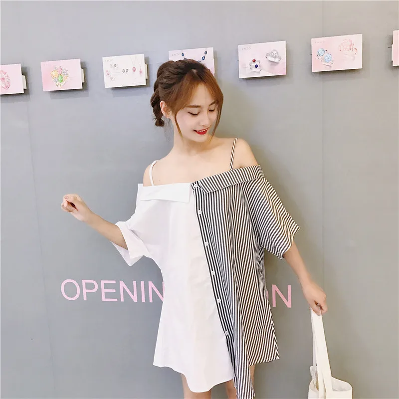 2018 летние платья хлопковое платье в полоску Одежда для беременных женщин одежда