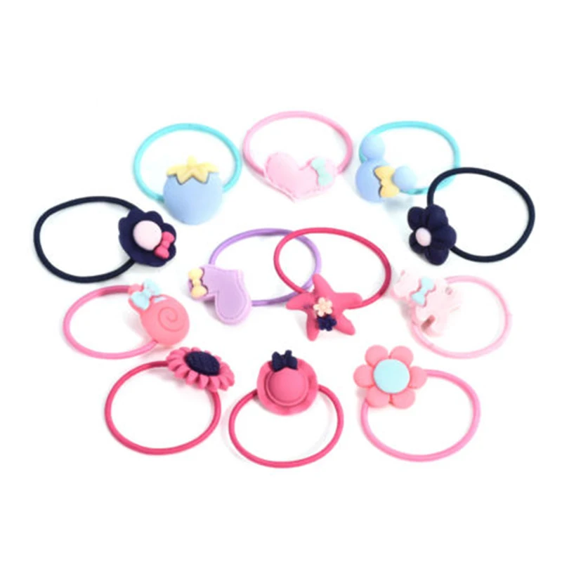 Пластиковые резинки для волос конфетных цветов 10 шт./компл. безопасные в виде