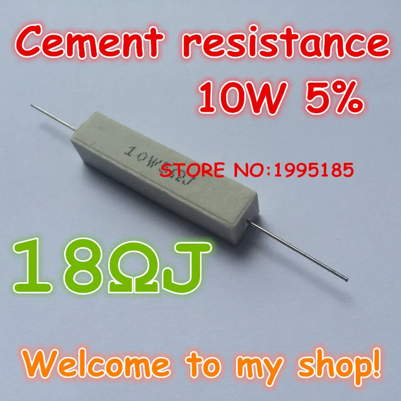 10 шт./лот Вт 5% 18R J 18 Ом керамический цементный Силовой Резистор|lot lot|lot 10pcsresistor power |