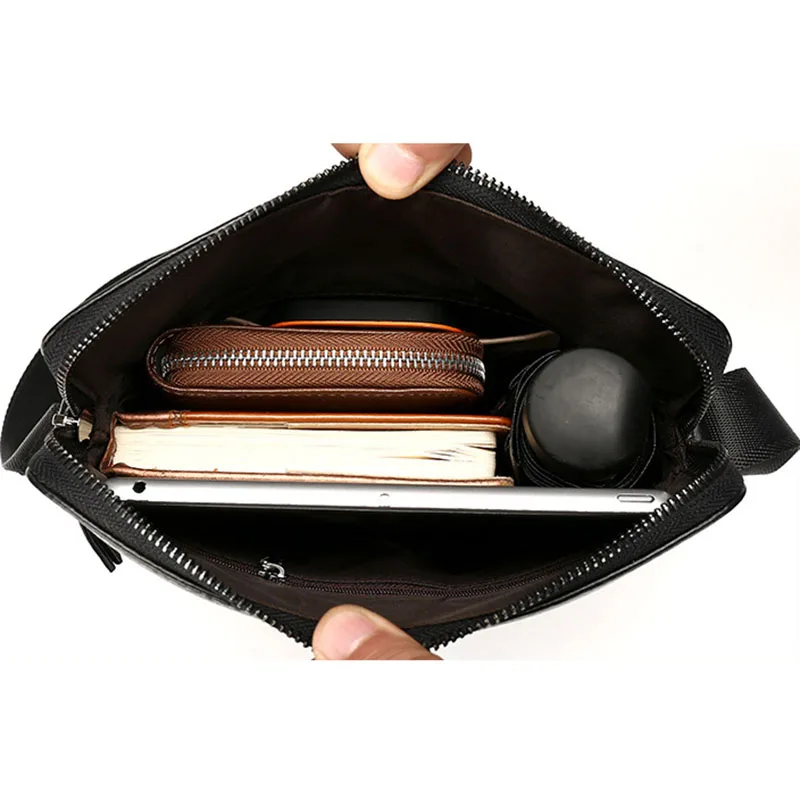 WEIXIER Business briefcase handbags Shoulder Bag Leather Men Crossbody Bags For Casual High Quality Messenger travel bags | Багаж и сумки