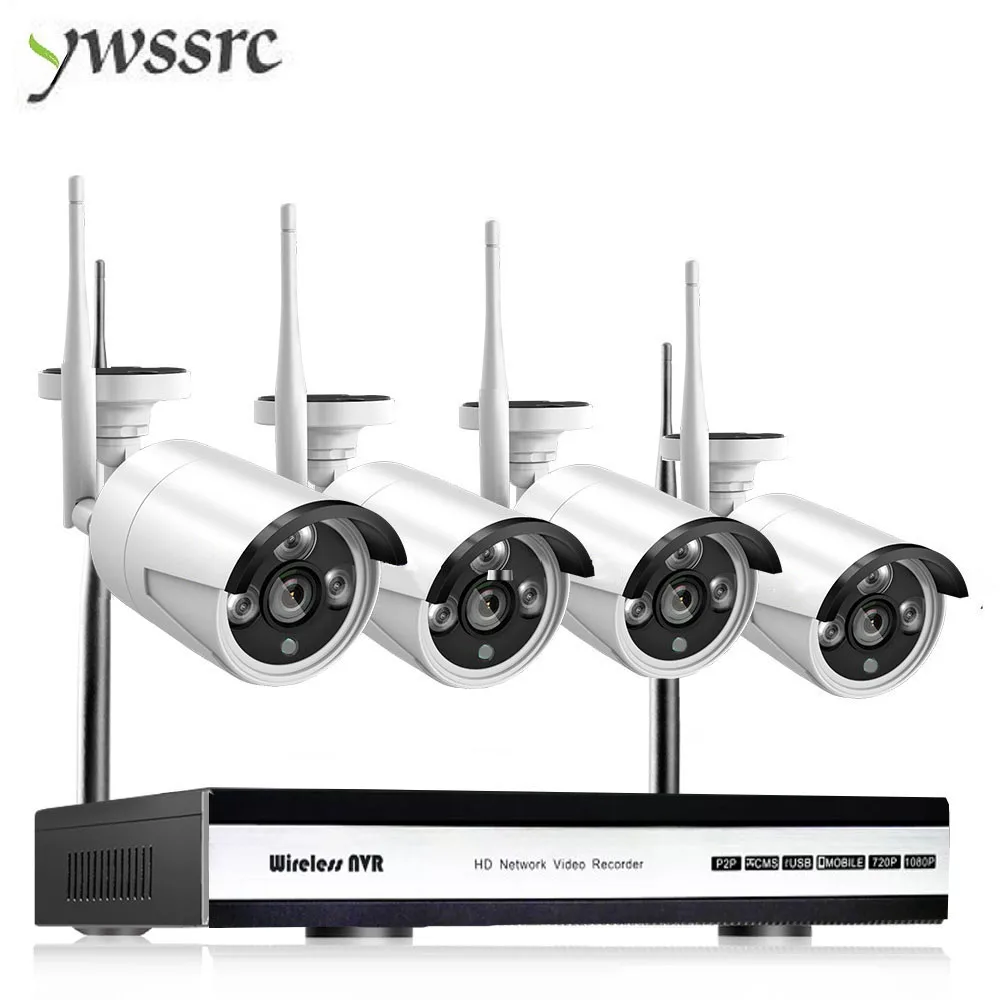 Ywssrc 4CH HD 1080P Беспроводная CCTV система 3 ТБ HDD наружный водонепроницаемый NVR комплект
