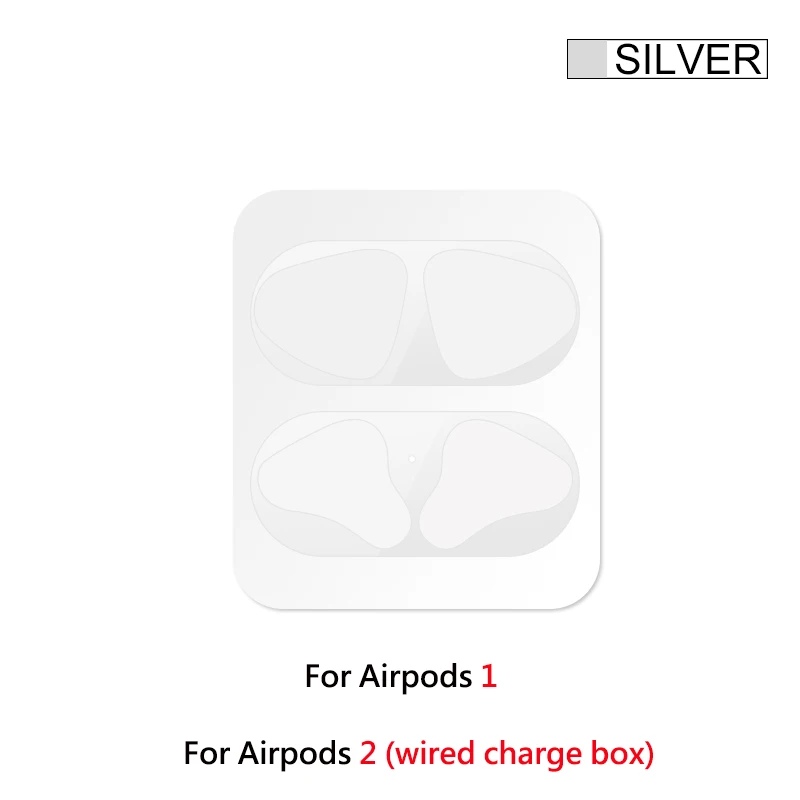 1 комплект ультра тонкий защитный чехол для Apple Airpods металлическая пленка наклейка железная стружка защита от пыли для Airpod наушники