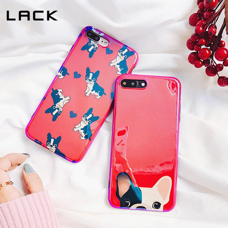 LACK Phone Cases For iphone 7 Case 6 6s 8 Plus X Fashion Soft Laser Blu-Ray Marble Pocket Dogs Cartoon Cover Coque |