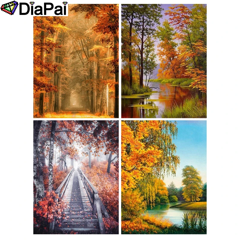 

DIAPAI 100% Full Square/Round Drill 5D DIY Diamond Painting "Tree scenery" 3D Embroidery Cross Stitch Home Decor