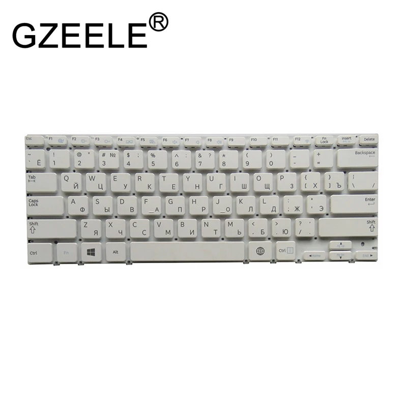 Белая клавиатура GZEELE для SAMSUNG NP530U3B NP530U3C NP532U3C NP535U3C 530U3B 530U3C NP540U3 NP532U3A без рамки |
