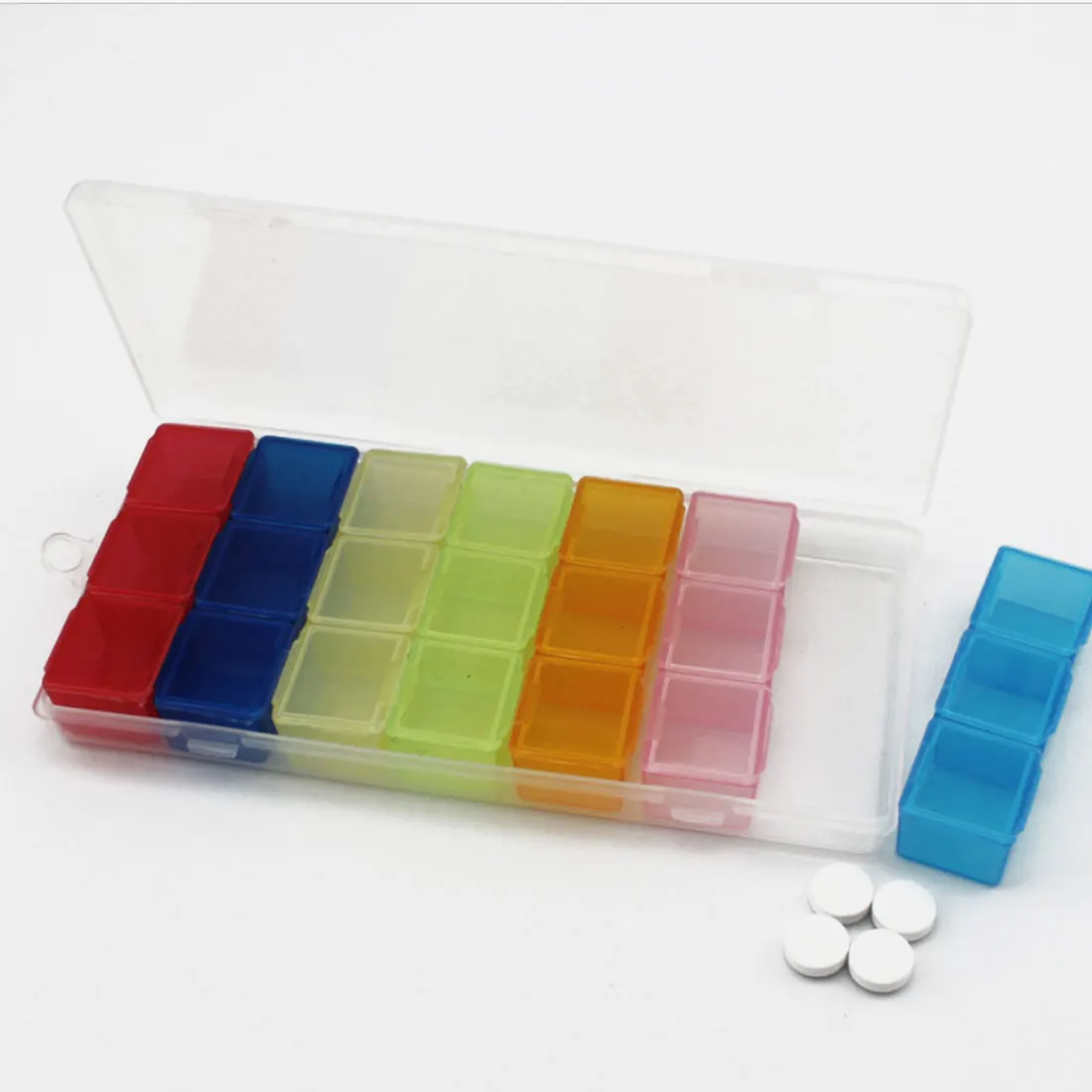 Полипропиленовый (нетоксичный) чехол для планшета с 21 отсеком еженедельный