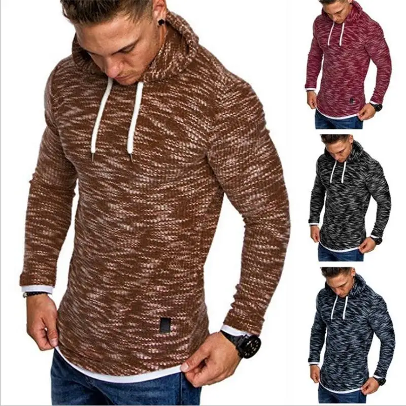 2018 горячая распродажа мужской свитер с капюшоном на завязках осенний модный