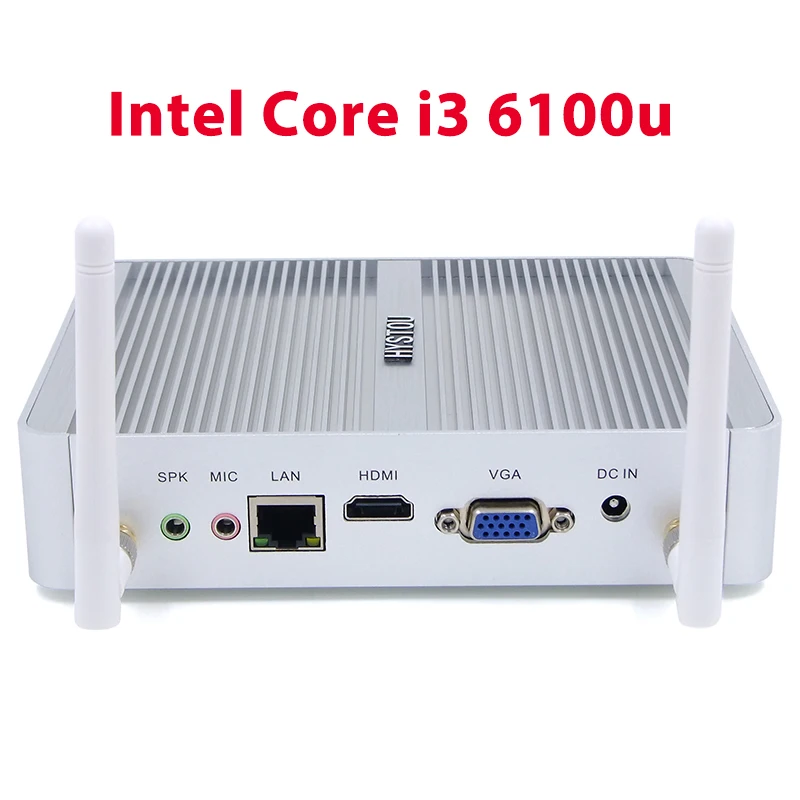 Новейший маленький форм фактора для ПК Intel Dual Core i3 6100u DDR4 16 Гб ОЗУ Max 5005u DDR3L 8 RAM 2 ГГц