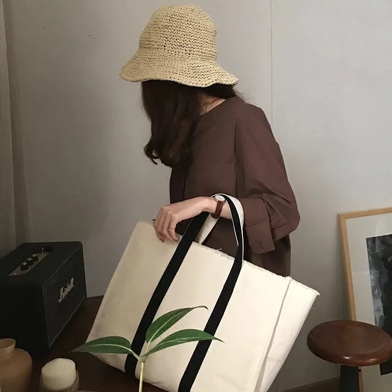 Большая Повседневная Холщовая Сумка тоут из 2020 ткани экологически чистая сумка с