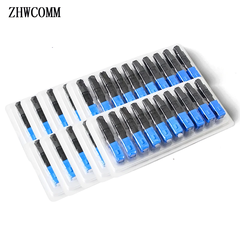 ZHWCOMM 100 шт. высококачественный SC UPC волоконно оптический Быстрый Соединитель SM