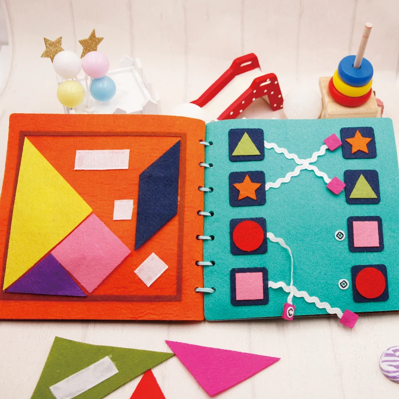 Тихая книга Монтессори для раннего образования набор рукоделия с рисунком мама