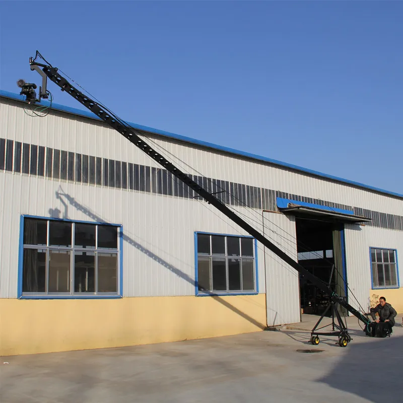 

12m 2 axis jimmy jib crane for with motorized dutch head loading 16kg Professional Jimmy Crane Jib