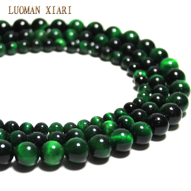 

Wholesale Top Grade Natural Green Tiger Eye Semi Gem Stone Beads For Jewelry Making DIY Bracelet Necklace 6/8/10 mm Strand 15''