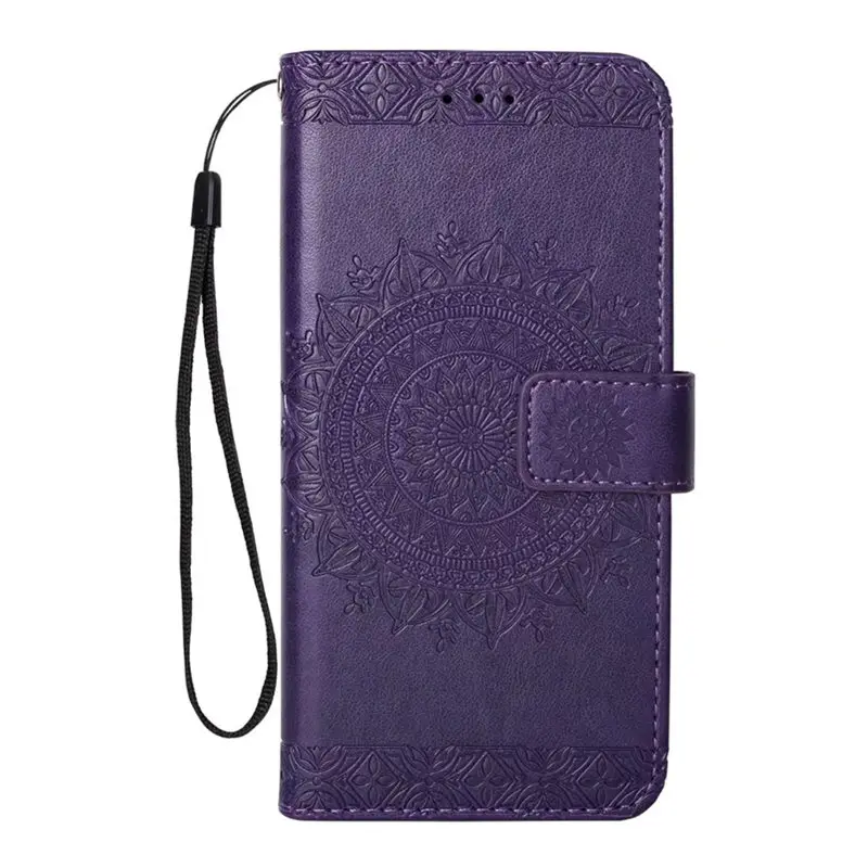 Violet Мобильный телефон Coque Футляр чехол для huawei P20 Lite P20Lite с мягким силиконовым высоким качеством тотемный принт из искусственной кожи флип-кошелек - Цвет: Violet