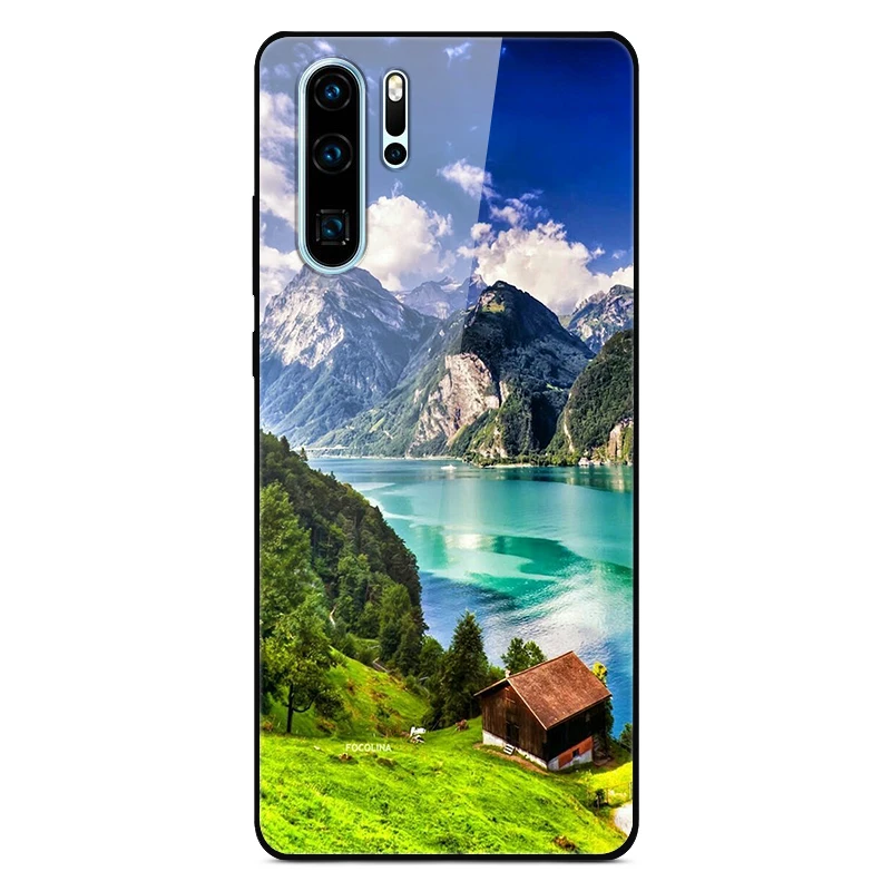 Чехол для Huawei P30 Pro Lite жесткие телефонные чехлы из закаленного стекла P20 P20Pro чехол