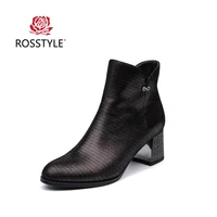 rosstyle fashion sheepskin leather basic ankle boots simple genuine leather women boot action leather boots women cool black b5