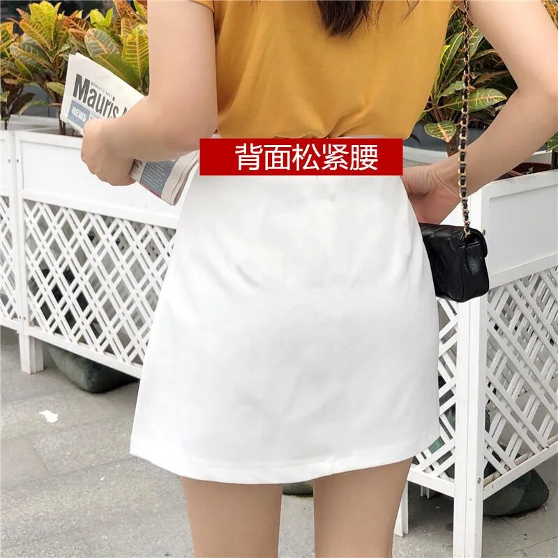 Женская плиссированная юбка с завышенной талией Асимметричная мини для