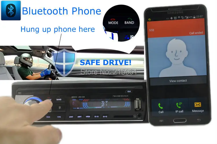 Новинка 2015 12 В автомобильный стерео fm радио MP3 аудио плеер встроенный Bluetooth