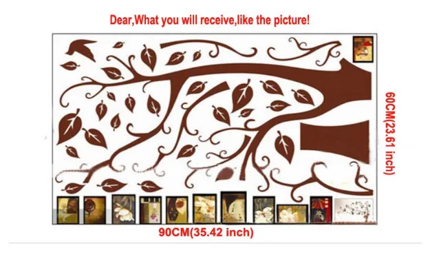 Фото Дерево большая наклейка на стену Наклейка Детская комната Декор стены