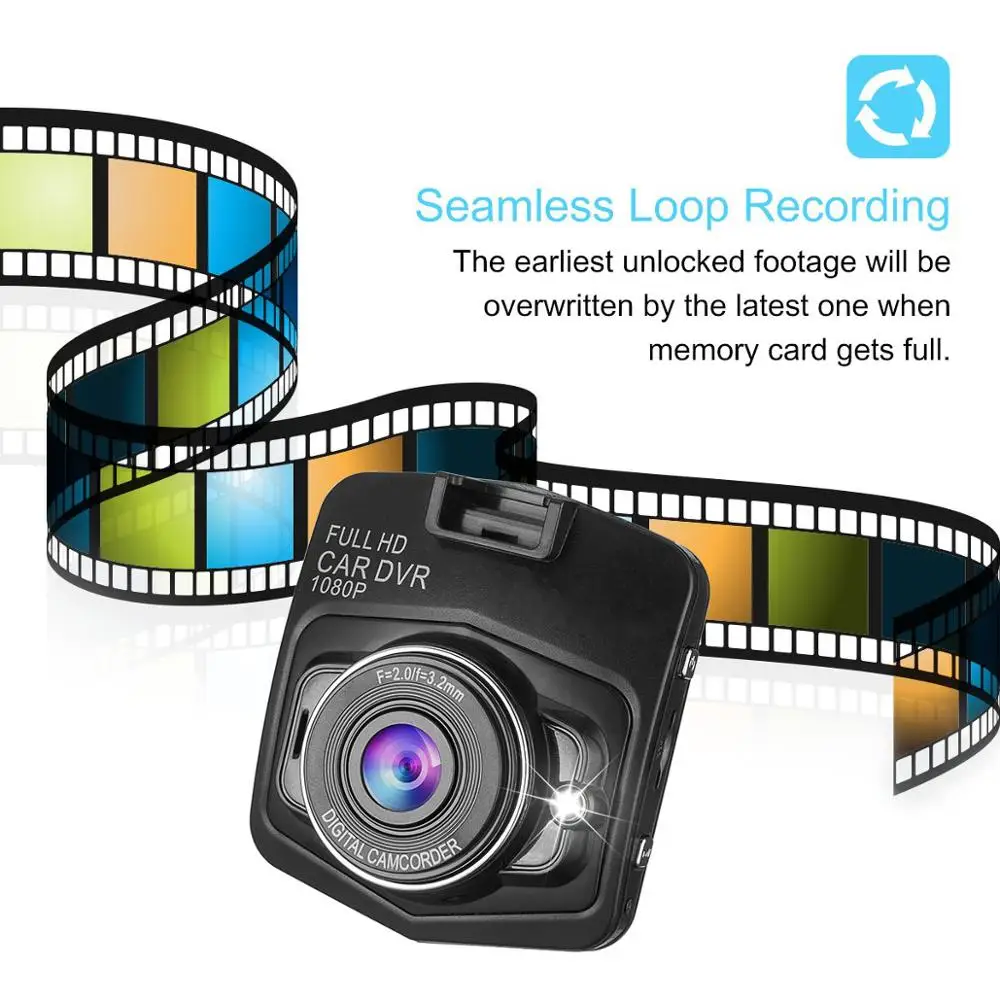 2019 новый оригинальный Мини Автомобильный видеорегистратор Full HD 1080P G датчик