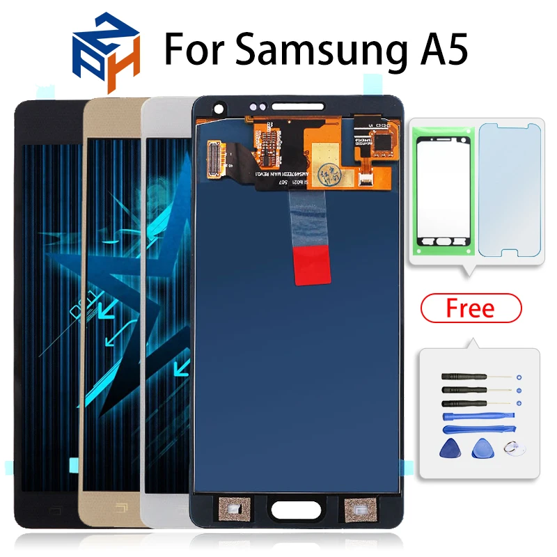 AAA Quality LCD For Samsung Galaxy A5 2015 A500 A500M A500F A500H Display Screen Touch Digitizer Assembly Can Adjust Brightness | Мобильные