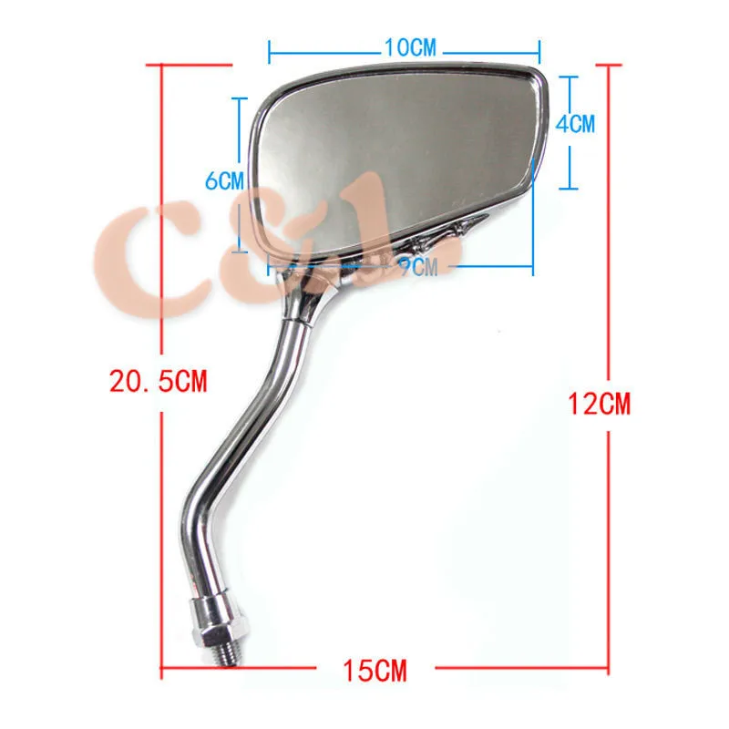 1 пара красный Скелет Череп Коготь руки мотоцикла боковое зеркало заднего вида