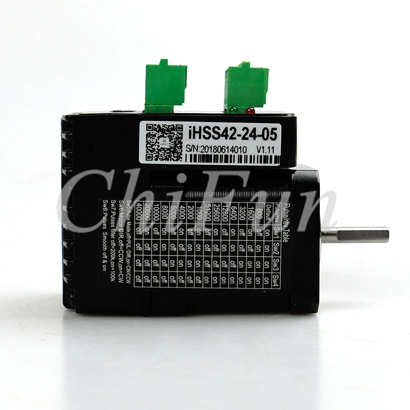 JMC 42 интегрированный замкнутый цикл шаговый двигатель драйвер IHSS42 24 05 0.48NM 2 фазный