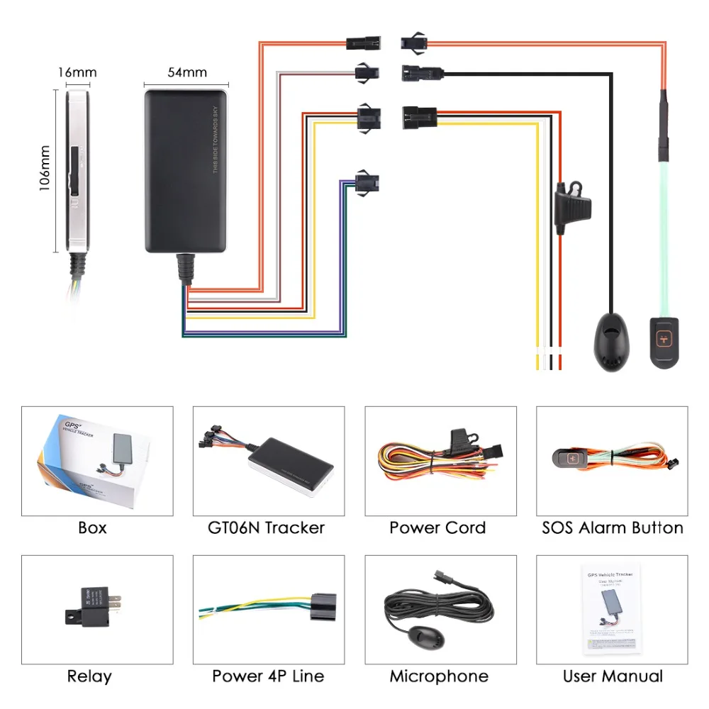 GT06N gps трекер для автомобиля 2G GSM удаленное отключение масла в реальном времени