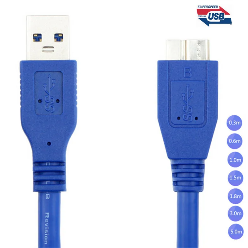 USB 3 0 A Male AM к Micro B USB3.0 кабель в синем цвете м 6 1 8 5 | Компьютеры и офис